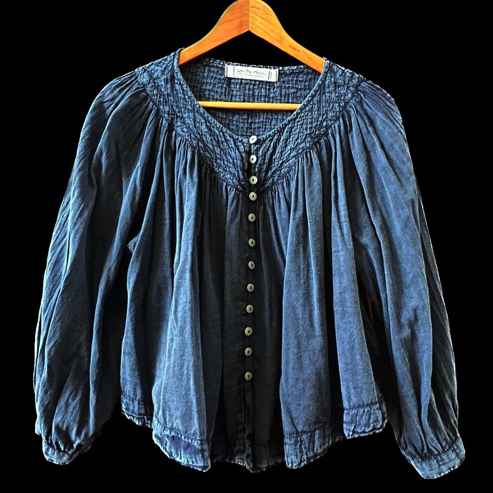 Free People Blouse: We The Free, Navy color: Like New